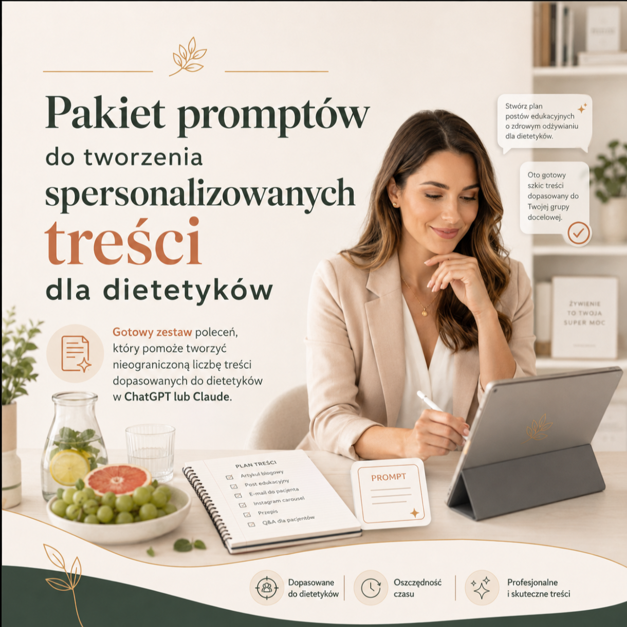 Pakiet promptów do tworzenia spersonalizowanych treści dla dietetyków